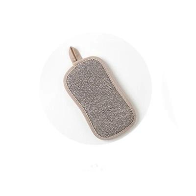 Double-sided Scouring Pad, Reusable Microfiber Dishwashing Sponge Cloth, Kitchen Gadget