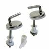 Toilet Cover 2pcs Toilet Seat Fix Fitting Back To Wall Stainless Steel