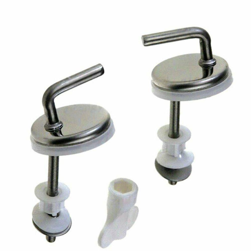 Toilet Cover 2pcs Toilet Seat Fix Fitting Back To Wall Stainless Steel