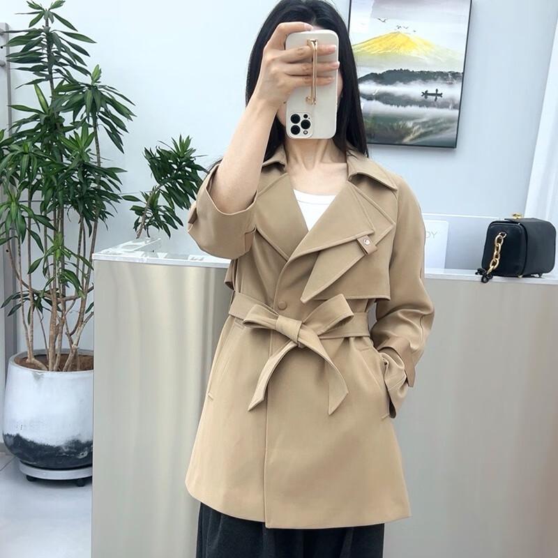 

Женский тренч средней длины с поясом Yiliteng XL