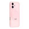 For iPhone 17 Case Rotating Metal Kickstand Skin Touch TPU PC Phone Back Cover