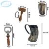 Viking Drinking OX Horn | Tankard | Mug | Cup for Ale, Beer, Mead, Wine, Shot Glass, Bottle Opener |100% Leak Free | Natural and Handmade