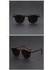 Small Round Frame Wood Grain Hip Hop Punk Sunglasses: European & American Street Style Fashion