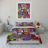 Cartoon Animal Puzzle Design Printed Duvet Cover Set 1 Duvet Cover+2 Pillowcasemulti Size Bedroom Bedding Decor Luxury Gifts