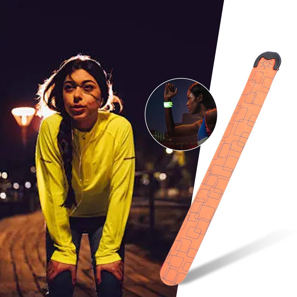 LED Armband Reflective Bracelet 3 Light Modes Safety Bracelet High Visibility Slap Glow Bracelets for Men Women Kids
