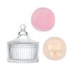 Fashionable Glass Storage Box with 3 Soft Body Powders Puff for Neat and Tidying Space Saving Designs Daily Use