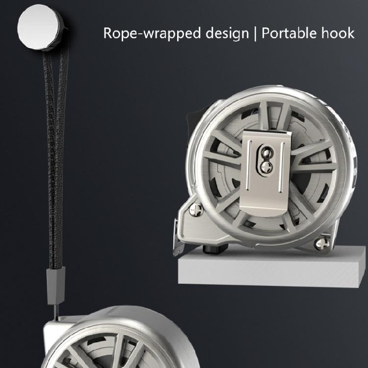 Stainless Steel Measuring Tape Hollow Tape Measure for Industry Home Rustproof Metric Ruler with Double Lock and Clip