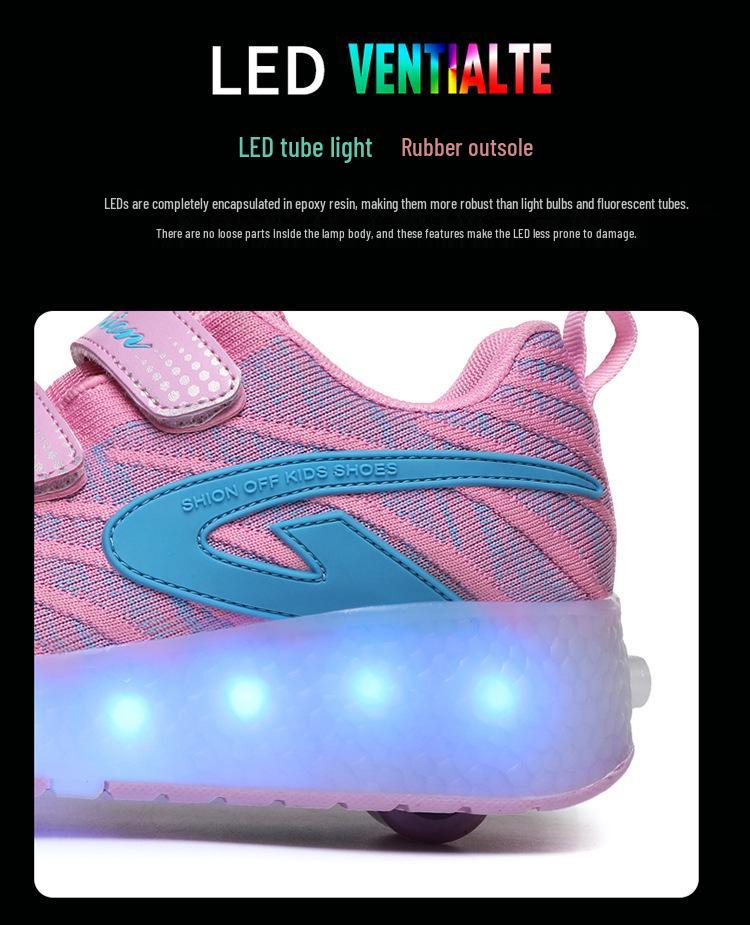 Cross-Border LED Charging Roller Shoes for All Ages - Wheel Shoes In Stock