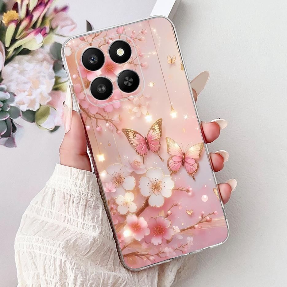 For Honor 400 Smart 5G Case LGN-NX1 Luxury Butterfly Painted Cover Soft Silicone Case For Honor X7d HonorX7d Honor400 Smart Bags