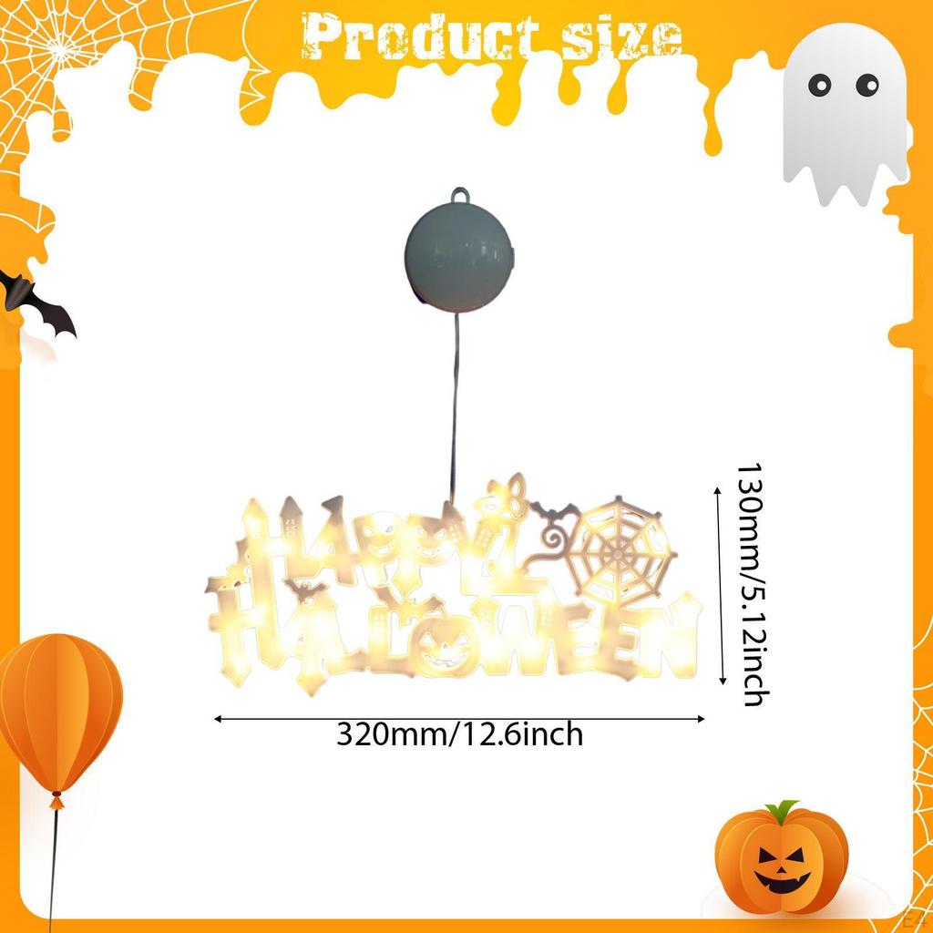 Happy Halloween Sign Decoration Holiday Festive LED Light Up
