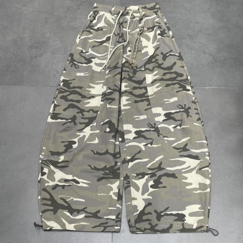 Pantaloni Jazz da Donna Camouflage a Gamba Larga Primavera 2026 - Snellenti e Versatili per l'Uso Quotidiano