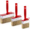 3 Pieces Deck Stain and Sealer Block Paint Brushes for Wood Heavy Duty Brush Paint Brushes for Walls Applicator for Painting Staining Decking Fence,