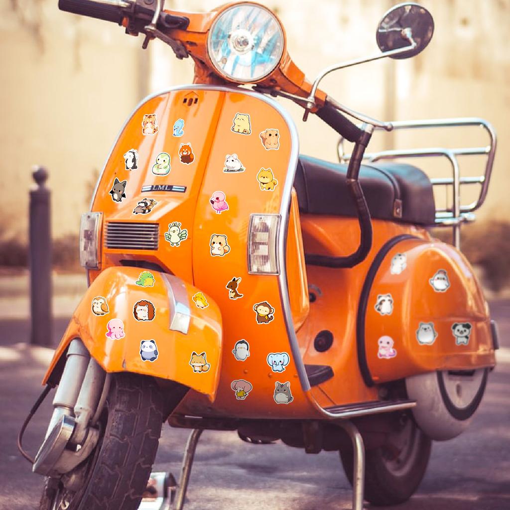 50 Neue Einfache Zeichnungen Stehendes Tier Cartoon Aufkleber Niedlich Q Niedlich Skateboard Koffer Aufkleber