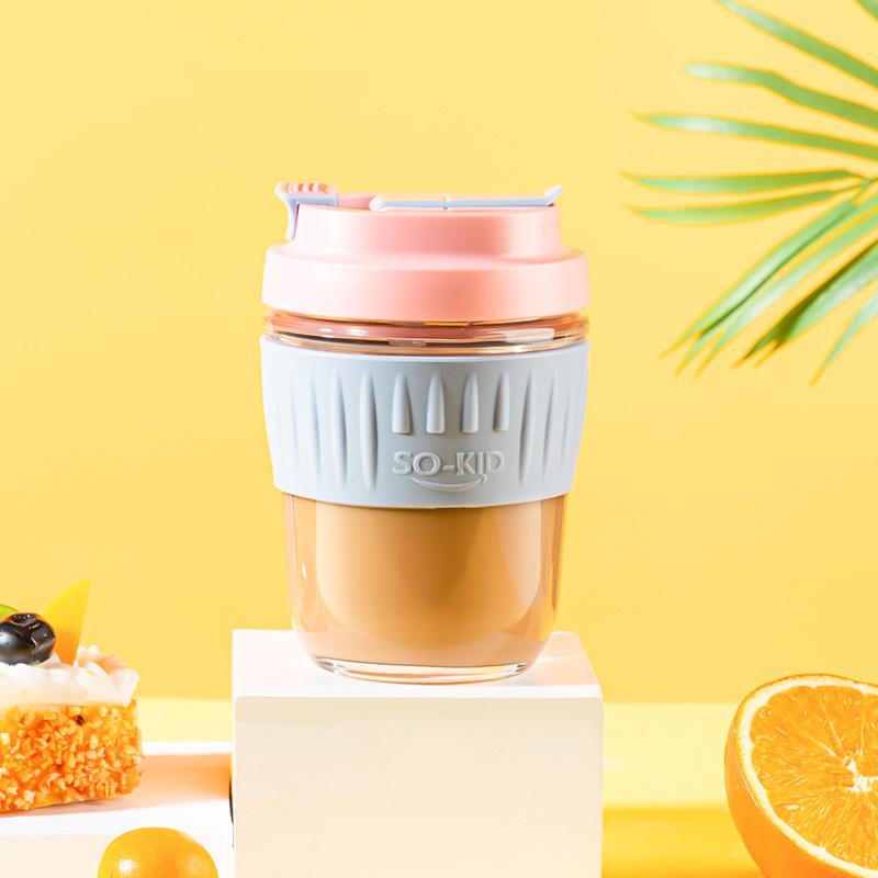 

GIANXI Glass Cup With Lid And Straw Transparent Tea Cup Portable Leakage-proof Juice Milk Coffee Glasses Drinkware 380-550ml