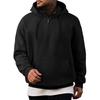 Men's Casual Loose Color Zippered Fleece Hooded Sweatshirt Sports Jacket