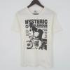 Camiseta blanca de manga corta estilo vintage Hysteric Glamour Magazine KV35914 Unisex