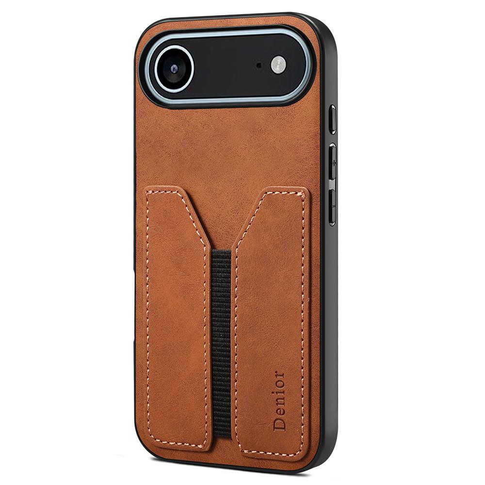 DENIOR For iPhone Air Case Elastic Card Holder PU Leather + TPU + PC Phone Cover