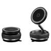 Vacuum Magnetic Car Phone Holder with Wireless Car Charger 360 Rotation Foldable Design Strong Magnetic Absorption Phone Holder