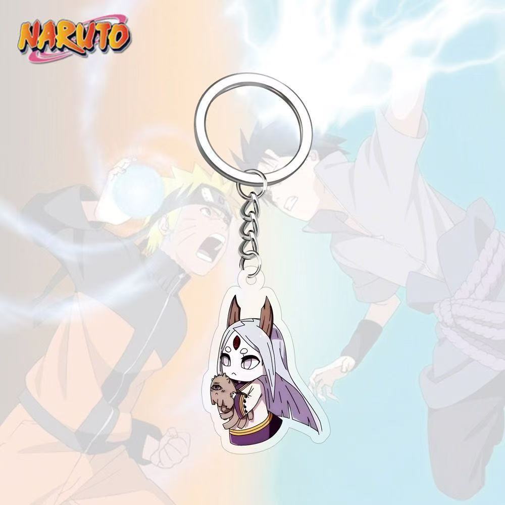 Llavero acrílico de Anime Naruto, accesorio, llavero de dibujos animados de Uzumaki Naruto