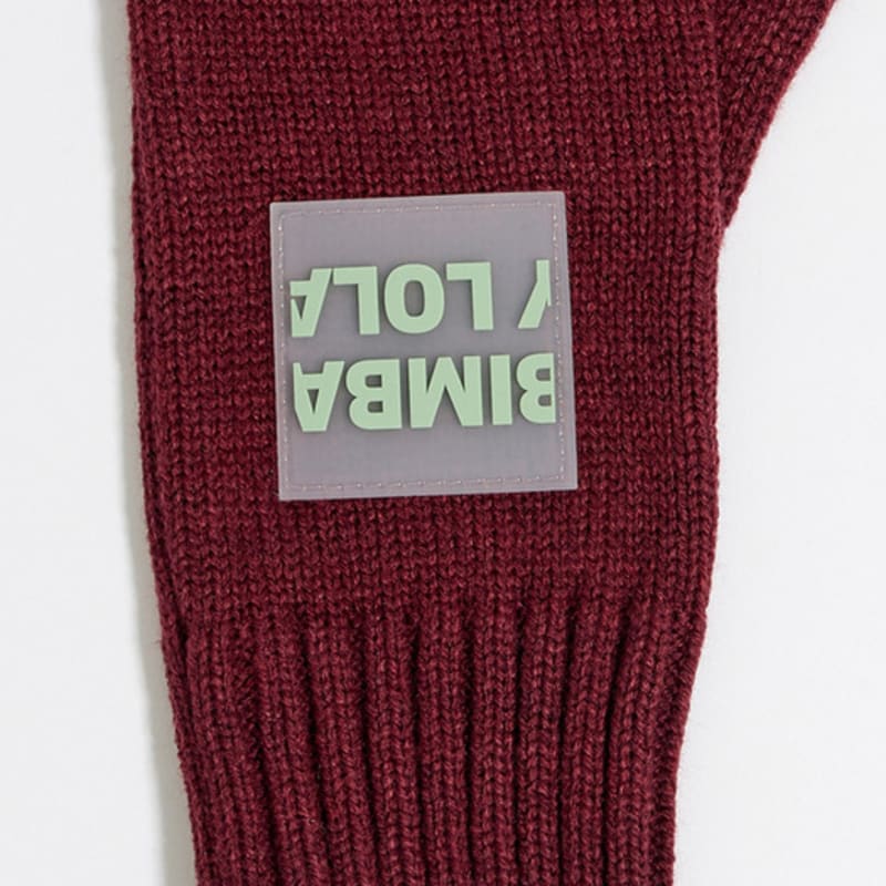 BIMBA Y LOLA [23FW] BIMBA Y LOLA Burgundy Knit Gloves B236AIG006BDB
