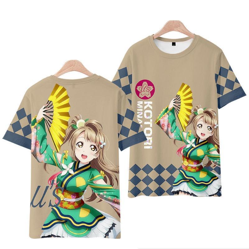 Anime LoveLive! Superstar!! 3D T Shirt Women Men Summer Fashion Round Neck Short Sleeve