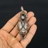 Moonstone 999 Copper Wire Wrapped Pendant, Handmade Gemstone Pendant, Gift For Mom Antique Jewelry