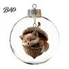 Palline con Scena Invernale 3D, Ornamento Luminoso della Storia di Natale, Luce?Ornamento Sfera da Appendere con Animali Mini Up con Luce LED Calda Festiva per Decorazione Interna, Carino