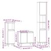 VidaXL Ensemble d'armoires de salle de bain 3 pcs gris béton 3187793