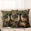 1 Pieces Deer Floral Pattern 2D Printed Pillow Cushions Polyester pillowcase, sofa decorative cushion cov Headboard Pillow