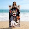 Tom&Jerry Graue Maus Strandtuch Schnelltrocknend Super Saugfähig Geeignet für Strandurlaub Pool Sommer Lustiges Geschenk für Freunde