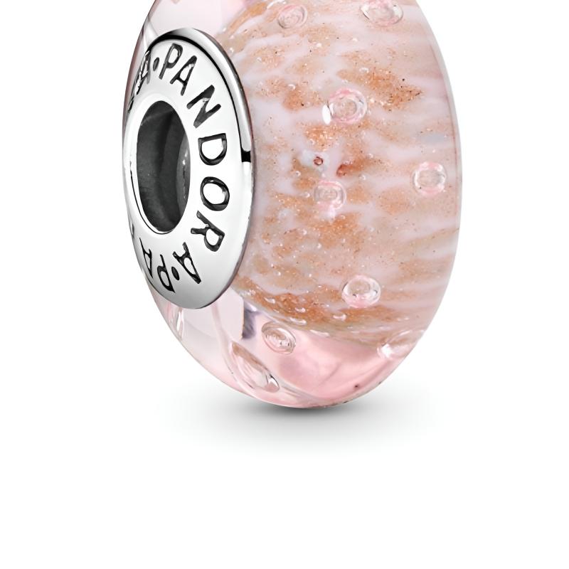 Pandora Pink Glitter Murano Glass Pendant Pendant for Women 791670