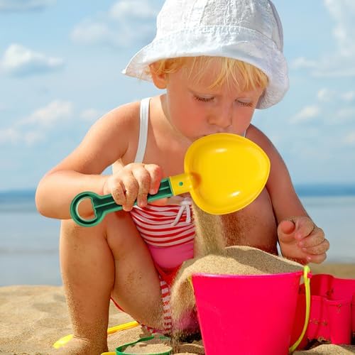 Toddmomy 3-Piece Sand Toy Set, Kids Plastic Sand Shovels, Lightweight Durable Beach Sand Digging Tools for Outdoor Sandbox Play