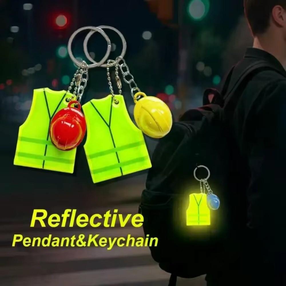 Reflective Design Reflective Keychain Safety Pendant Keychain  Backpack Accessories