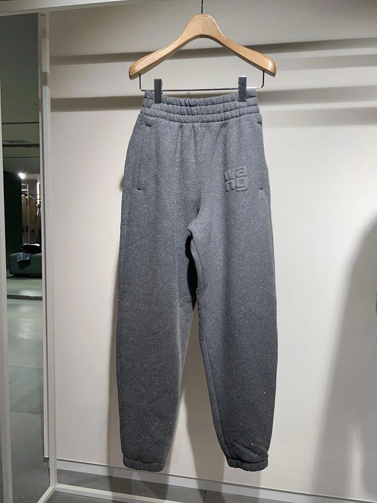 

Женские спортивные брюки 2024 года с блестящим принтом и эластичной завязкой на талии (Король Грей) Medium