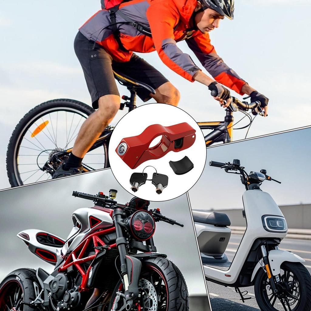 Handlebar Lock Alloy Lightweight Secure Accessories Dirt Bike Lock For Bike Scooter ATV Riding Cycling Motorbikes Powersports
