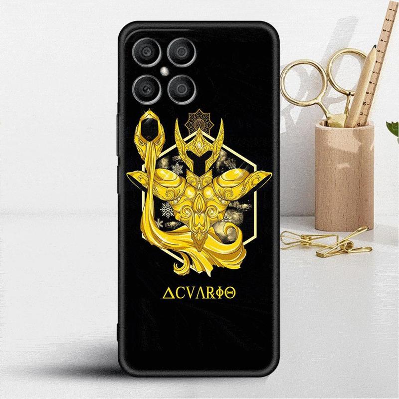 Anime Saint Seiya Logo Case For Honor X8 X8a 90 X9a 8X 70 50 20 Magic5 Pro 9X P60 P50 Black Soft Phone Funda