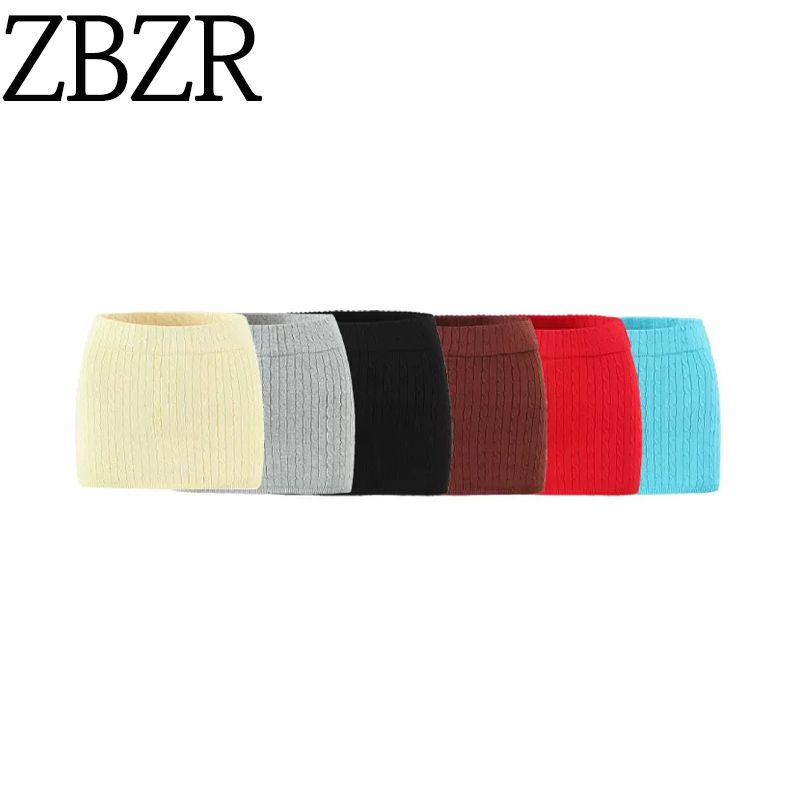 Za Autumn New Arrivals Women's Clothing Zr European and American Style Fashionable Versatile Sexy High-Waisted Slimming Knitted Mini Skirt