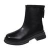 Coarse-heeled Martin boots for women's autumn and winter new non-slip and foot-showing small temperament versatile locomotive velvet short boots