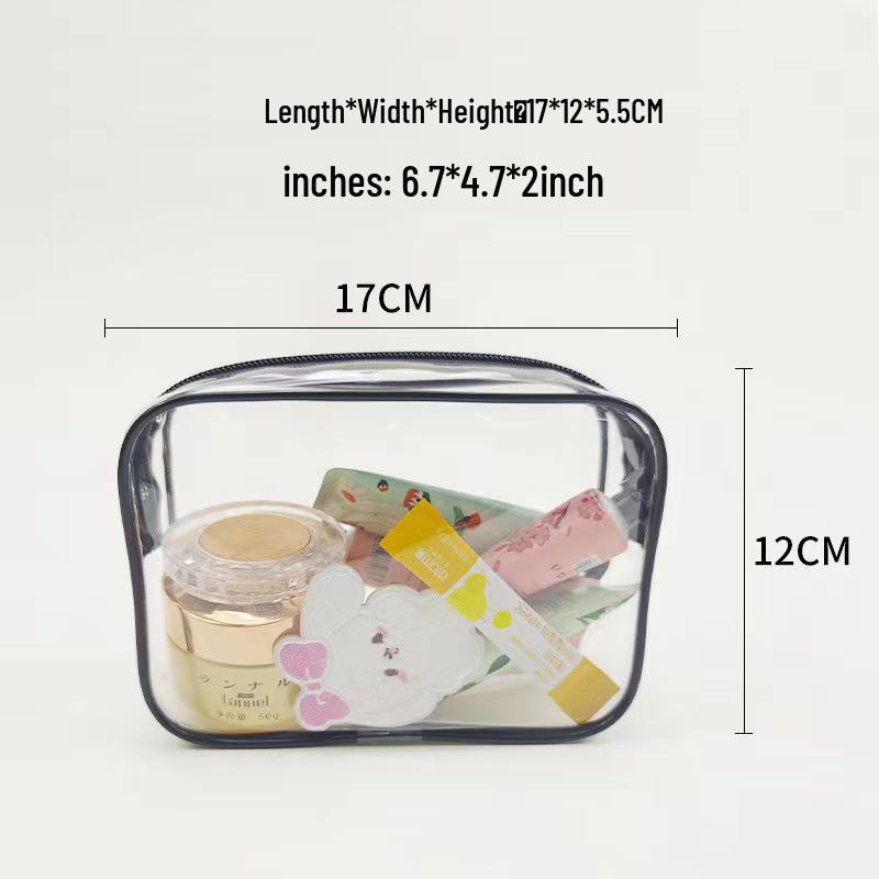 

Clear PVC Makeup Bag - Portable Travel & Outdoor Wash Storage 20*15*6 cm