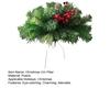 18 Inch Lighted Artificial Christmas Urn Filler Pre-lit Xmas Pine Tree with Cones Red Berries Small Christmas Tree with Tripod Stake for Porch