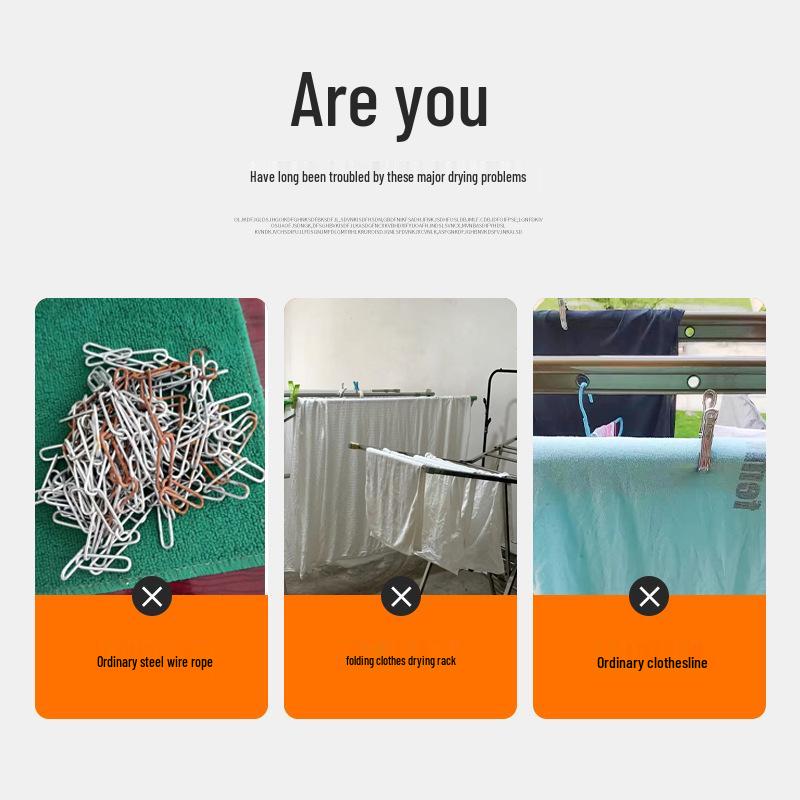 Outdoor Clothesline Iron Chain for Drying Quilts and Clothes - Balcony or Dormitory Use