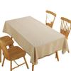 Japanese-Style Polyester-Cotton Simple Striped Plain Fringed Lace Yarn-Dyed Rectangular Tablecloth Coffee Table Dining Table Cloth
