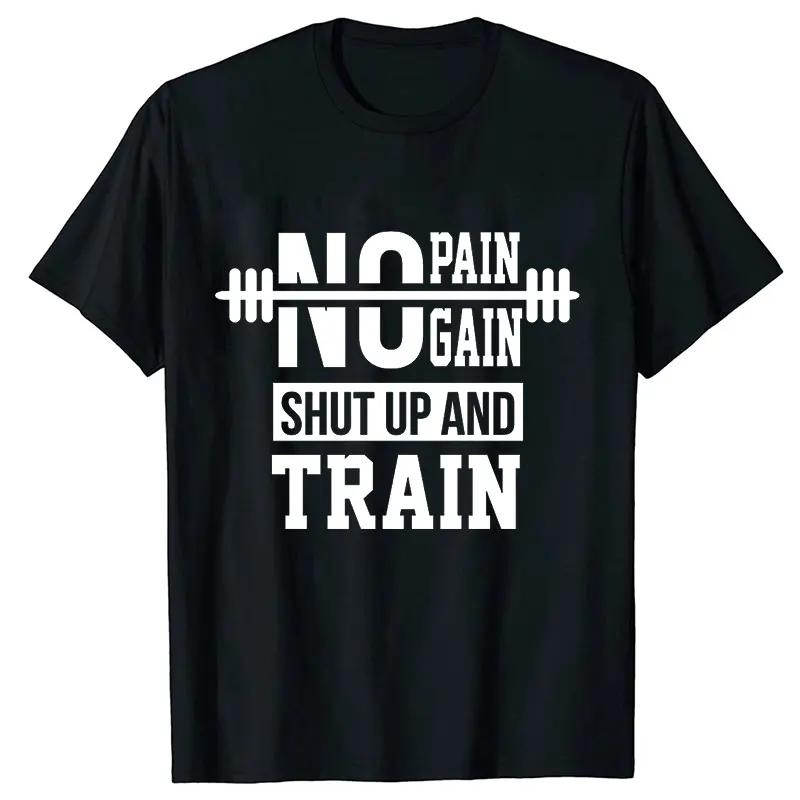 Men's T-shirts Gym Life Shirt Funny Workout Tshirts Motivational Positive Quote Clothing Exercise Fitness Tee Shirt Clothes