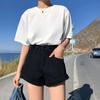 Summer New Vintage Plus Size Denim Shorts for Women Jeans Loose High Waist Wide Leg Shorts Woman Elegant Pockets Solid Casual Short Pants 24714
