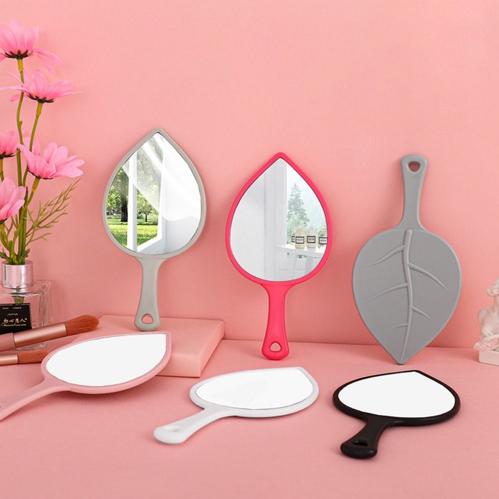 

Exquisite Handheld Mirror High definition Beauty Mirror Creative Leaf-shaped Makeup Mirror Woman