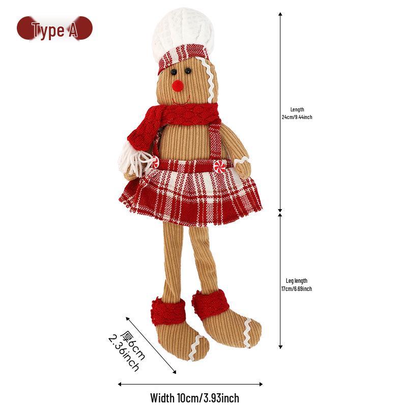 Long-Legged Gingerbread Man Pendant: Christmas Decoration & Children's Gift