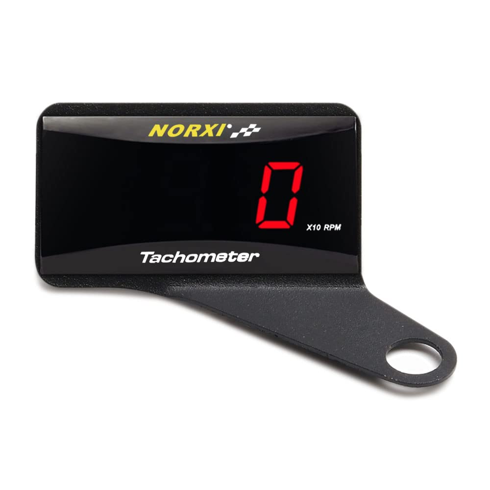 

Norxi Digital Tachometer Motorcycle Meter Bicycle Tachometer Electric Tachometer RPM With right bracket красный
