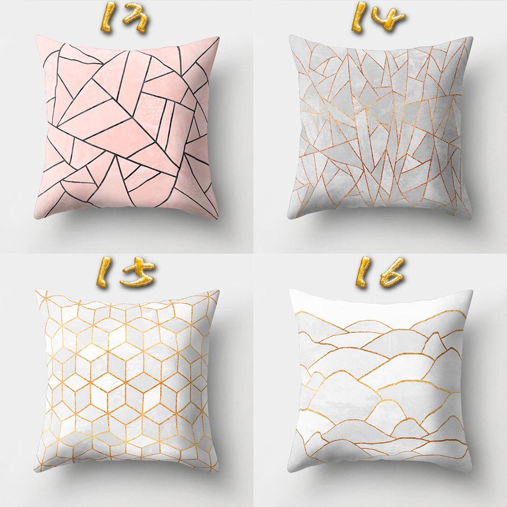 Car Waist Pillow Geometric Sofa Pillow Case Polyester Creative Home Office Pillow Case