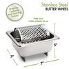 Butter Wheel for Evenly Spread Butter Stainless Steel Melted Butter Dispenser Butter Roller Kitchen Gadgets American Burger Tool