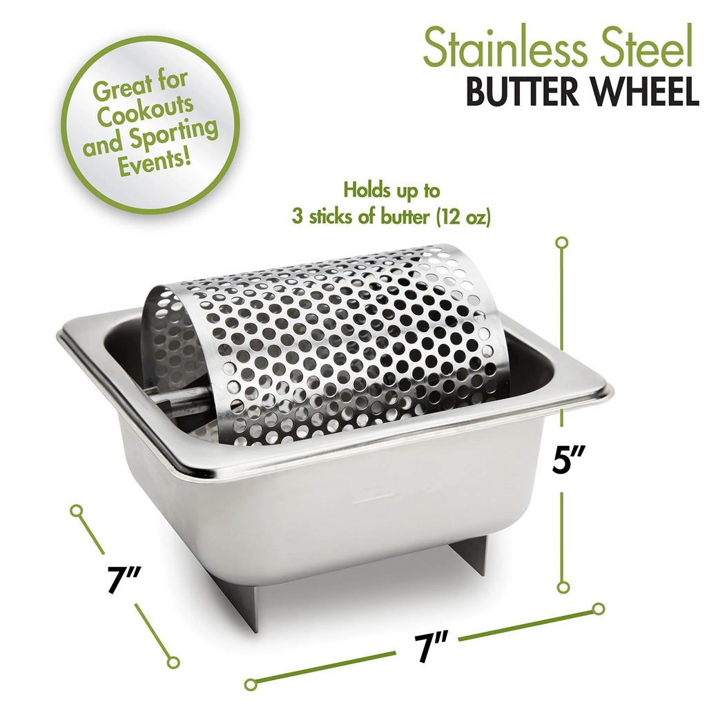 Butter Wheel for Evenly Spread Butter Stainless Steel Melted Butter Dispenser Butter Roller Kitchen Gadgets American Burger Tool